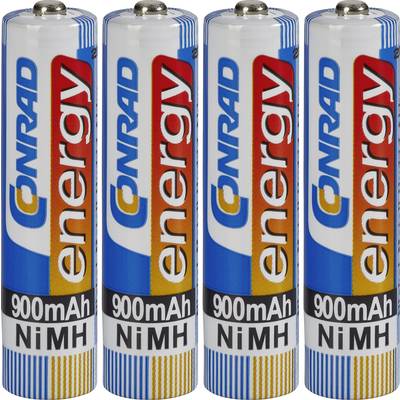 Conrad energy HR03 Oplaadbare AAA batterij (potlood) NiMH 900 mAh 1.2 V 4 stuk(s)