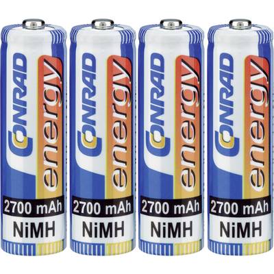 Conrad energy HR06 Oplaadbare AA batterij (penlite) NiMH 2700 mAh 1.2 V 4 stuk(s)