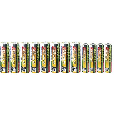 Conrad energy Oplaadbare batterijenset AAA, AA 12 stuk(s) 