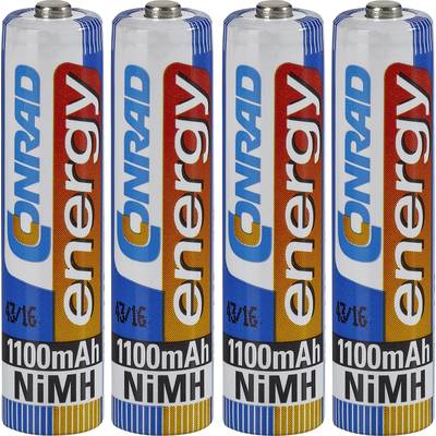 Conrad energy HR03 Oplaadbare AAA batterij (potlood) NiMH 1100 mAh 1.2 V 4 stuk(s)