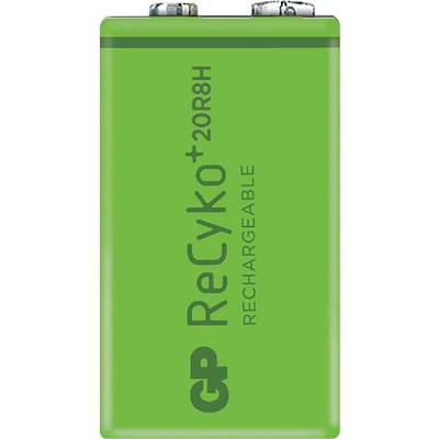 GP Batteries Oplaadbare 9V batterij (blok) ReCyko+ 6LR61 NiMH 8.4 V 200 mAh 1 stuk(s)