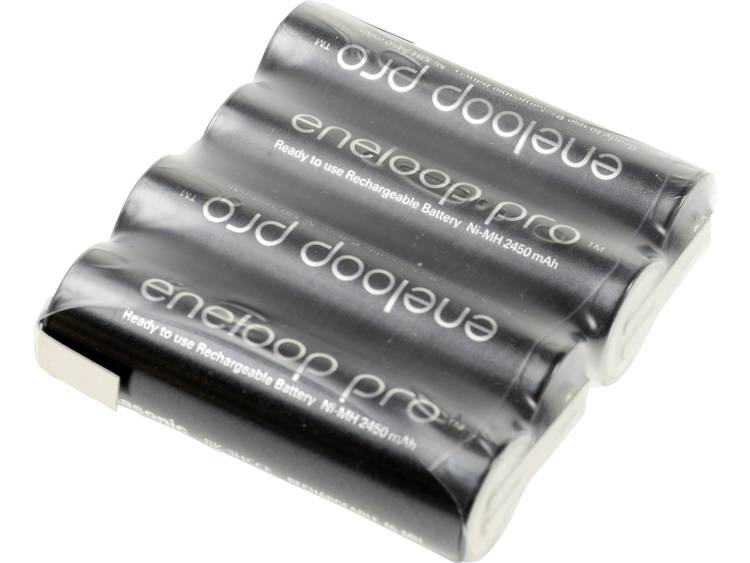 Panasonic eneloop Pro Reihe F1x4 Accupack NiMH 4.8 V 2450 mAh AA (penlite) Z-soldeerlip