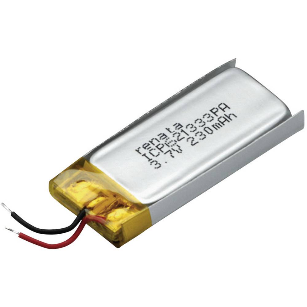 Renata ICP621333PA Speciale oplaadbare batterij Prismatisch Kabel LiPo 3.7 V 240 mAh