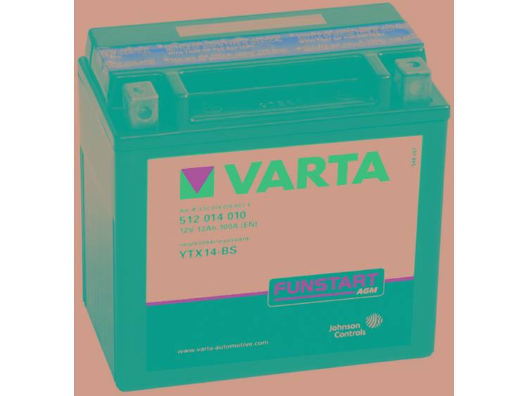 Varta Motor AGM Powersports Accu-Batterij YTX14-4-YTX14-BS
