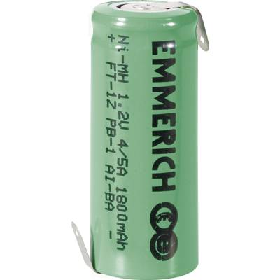 Emmerich 4/5 A ZLF Speciale oplaadbare batterij 4/5 A Z-soldeerlip NiMH 1.2 V 1800 mAh