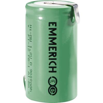 Emmerich Mono ZLF Speciale oplaadbare batterij D (mono) Z-soldeerlip NiMH 1.2 V 9000 mAh
