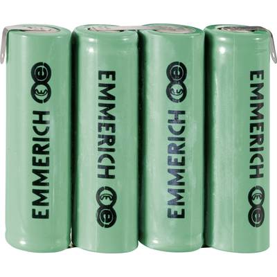 Emmerich 4AA-ZLF Accupack Aantal cellen: 4 Batterijgrootte: AA (penlite) Z-soldeerlip NiMH 4.8 V 1500 mAh