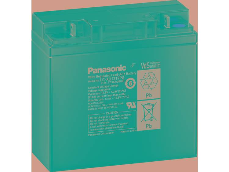 Panasonic LCR-12V17CP Loodaccu 12 V 17 Ah Loodvlies (AGM) M5-schroefaansluiting (b x h x d) 181 x 16