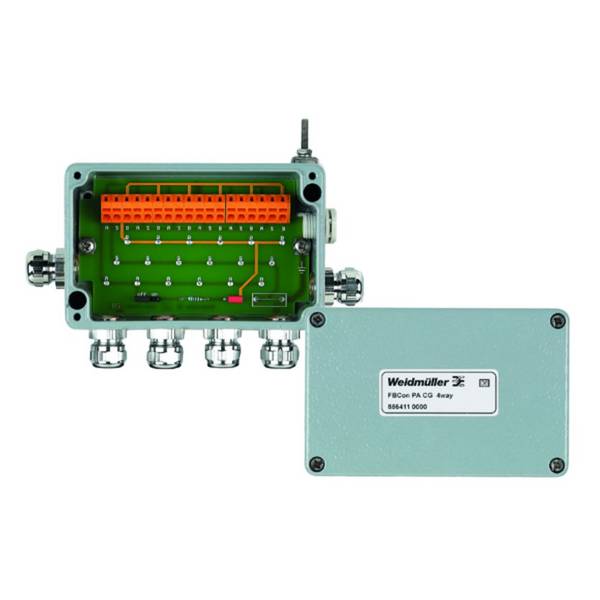 Weidmüller FBCON PA CG 4WAY 8564110000 Passieve sensor/actorbox Profibus-PA standaardverdeler Eex(ia) 1 stuk(s) Single