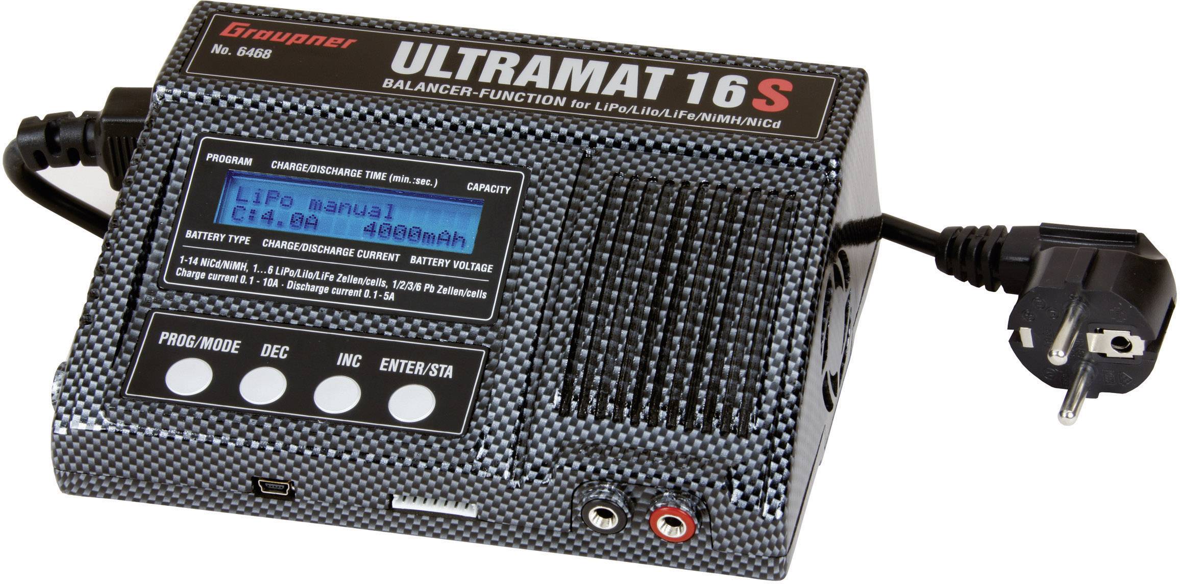 Graupner Ultramat 14 Plus Modelbouw multifunctionele lader 12 V, 220 V ...