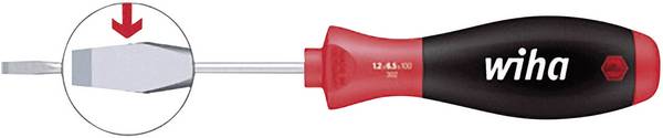 Wiha 32400 Werkplaats Platte schroevendraaier Kopbreedte: 10 mm Koplengte: 300 mm DIN ISO 2380-2