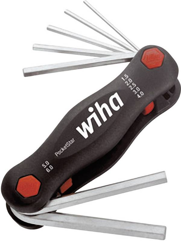Wiha 23035 Inbus Haakse schroevendraaierset 1.5 mm, 2 mm, 2.5 mm, 3 mm, 4 mm, 5 mm, 6 mm 7-delig