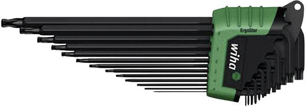 Wiha 36487 Binnen-Torx Haakse schroevendraaierset   T 5, T 6, T 7, T 8, T 9, T 10, T 15, T 20, T 25, T 27, T 30, T 40, T 45 13-delig