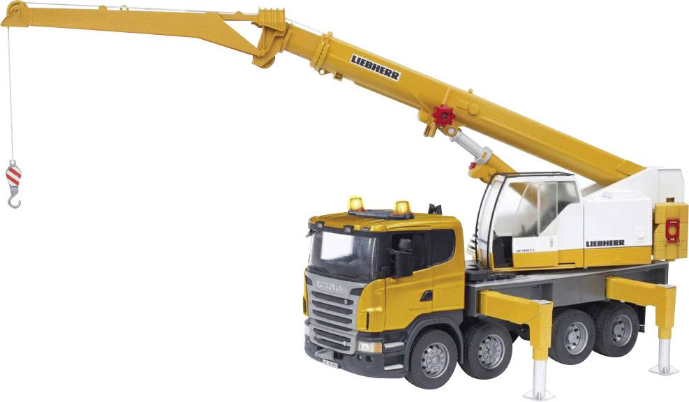Bruder Scania R-serie Liebherr kraanwagen met licht en geluid 3570-1