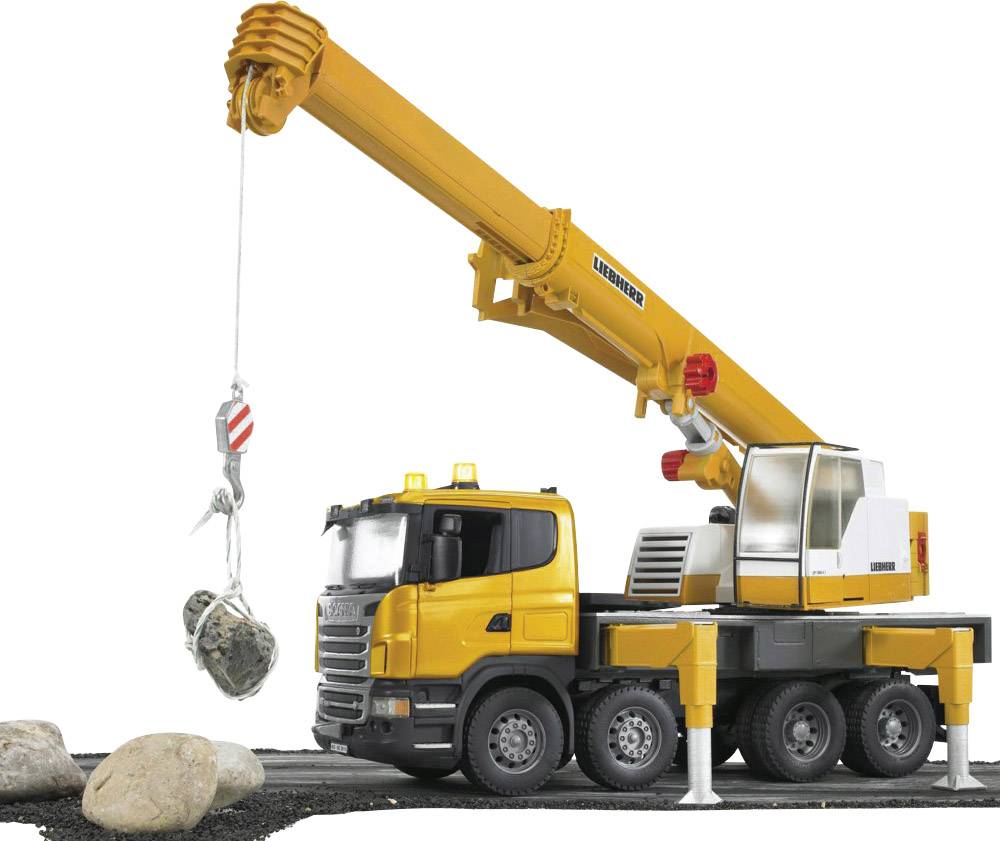 Bruder Scania R-serie Liebherr kraanwagen met licht en geluid 3570-3