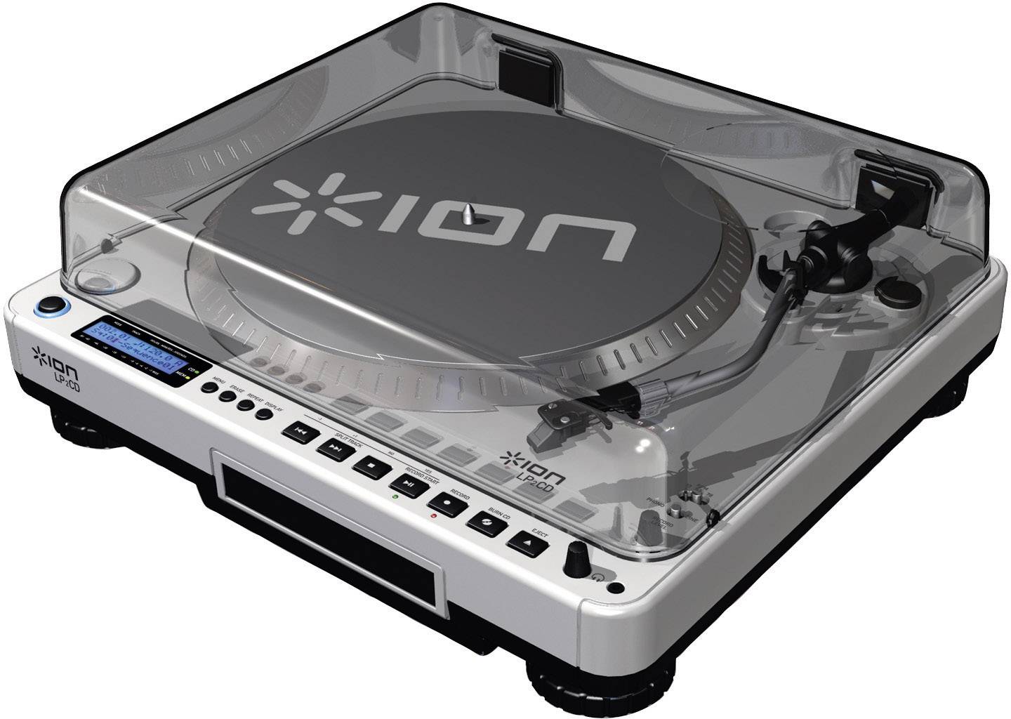 ION Audio LP 2 CD USBplatenspeler Belt drive Zilver Conrad.nl