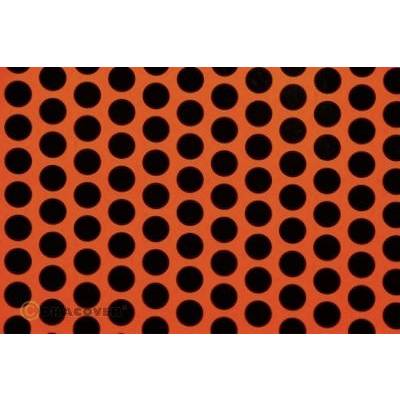 Oracover 41-064-071-002 Strijkfolie Fun 1 (l x b) 2 m x 60 cm Rood-oranje-zwart (fluorescerend)