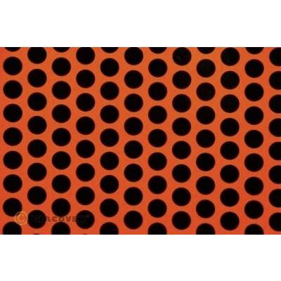 Oracover 41-064-071-010 Strijkfolie Fun 1 (l x b) 10 m x 60 cm Rood-oranje-zwart (fluorescerend)