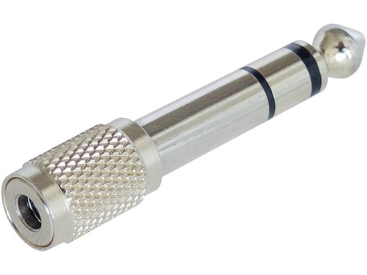Jackplug-adapter stereo, 6,3-3,5 mm 6,3 mm jackplug male-3,5 mm jackplug female