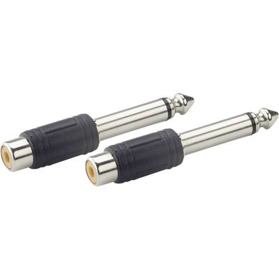 Paccs  Audio Adapter [1x Jackplug male 6,3 mm - 1x Cinch-koppeling]  Zilver