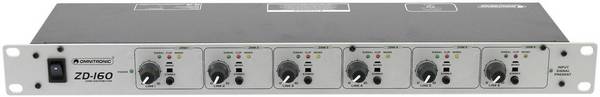 Omnitronic ZD-160 19 inch mengpaneel Aantal kanalen:6