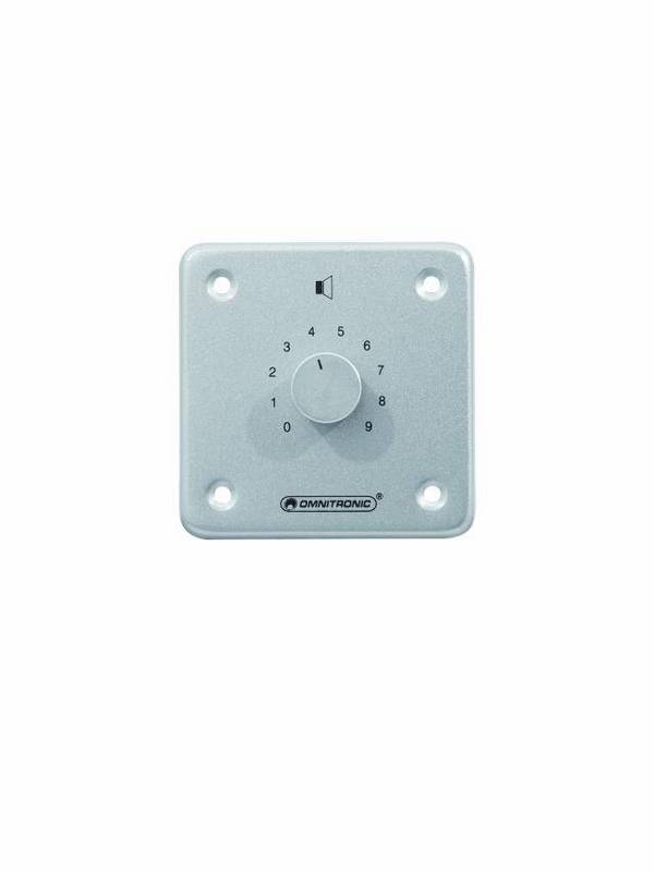 Omnitronic 80711165 Inbouw (in muur of meubel) PA-volumeregelaar stereo Zilver