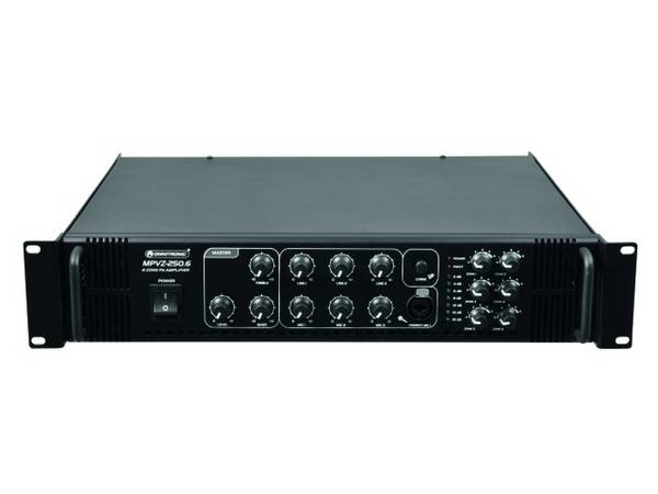 Omnitronic MPVZ-250.6 PA-versterker 250 W  6 zones
