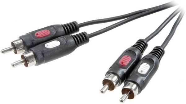 SpeaKa Professional SP-7869764 Cinch Audio Aansluitkabel [2x Cinch-stekker - 2x Cinch-stekker] 1.50 m Zwart