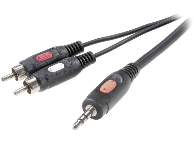 SpeaKa Professional Cinch-Jackplug Audio Aansluitkabel [2x Cinch-stekker 1x Jackplug male 3.5 mm] 15