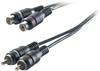 SpeaKa Professional SP-1300380 Cinch Audio Verlengkabel [2x Cinch-stekker - 2x Cinch-koppeling] 3.00 m Zwart