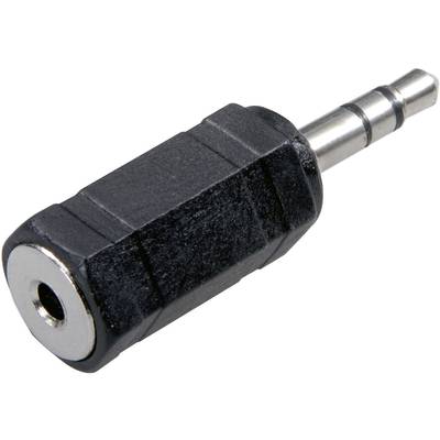 SpeaKa Professional SP-1300420  Jackplug Audio Adapter [1x Jackplug male 3,5 mm - 1x Jackplug female 2,5 mm] Zwart