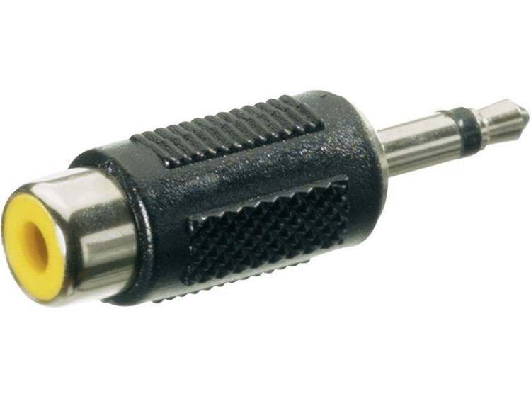 SpeaKa Professional Jackplug-Cinch Audio Adapter [1x Jackplug male 3.5 mm 1x Cinch-koppeling] Zwart