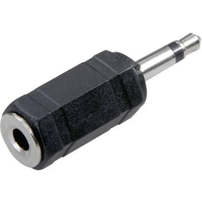 SpeaKa Professional SP-1300484  Jackplug Audio Adapter [1x Jackplug male 3,5 mm - 1x Jackplug female 3,5 mm] Zwart