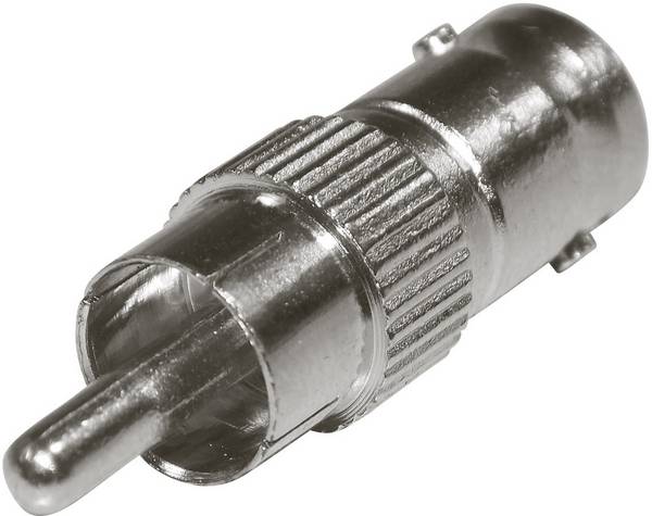 SpeaKa Professional SP-7869896 Cinch / BNC Adapter [1x Cinch-stekker - 1x BNC-bus] Zilver
