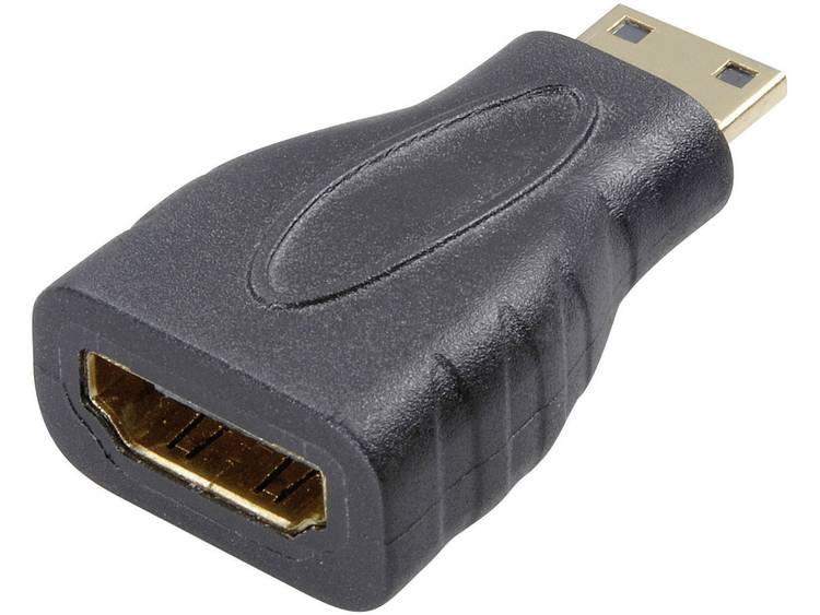 SpeaKa Professional HDMI Adapter [1x HDMI-stekker C mini 1x HDMI-bus] Zwart Vergulde steekcontacten