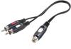SpeaKa Professional SP-7869924 Cinch Audio Y-adapter [2x Cinch-stekker - 1x Cinch-koppeling] Zwart