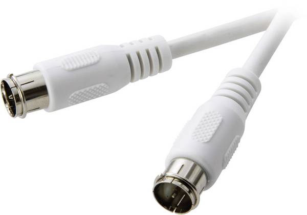 SpeaKa Professional Satelliet Aansluitkabel [1x F-quickstekker - 1x F-quickstekker] 10.00 m 75 dB  Wit