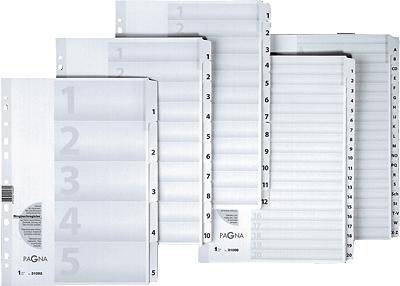 PAGNA PAGNA DIN A4 160g/m² 1-12 Karton DIN A4 Karton (dun) Grijs-wit 31005-08