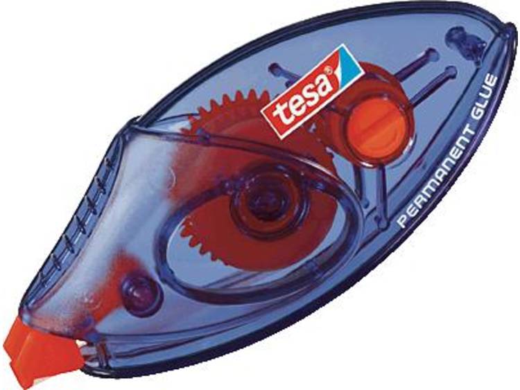 Tesa Permanente wegwerpbare mini lijmroller Rood 8 4 mm x 8 5 m Stuks