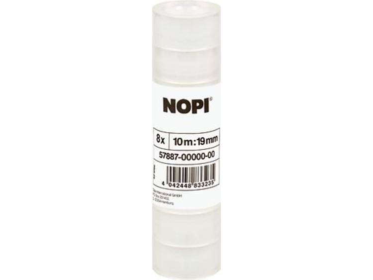 Nopi® plakband-57887-00000-00 10mx19mm transparant 26mm inh.8 (l x b) 10 m x 19 mm Transparant 57887