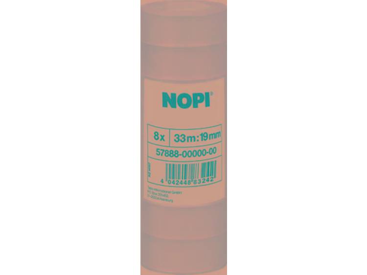 Nopi® plakband-57888-00000-00 33mx19mm transparant 26mm inh.8 (l x b) 33 m x 19 mm Transparant 57888