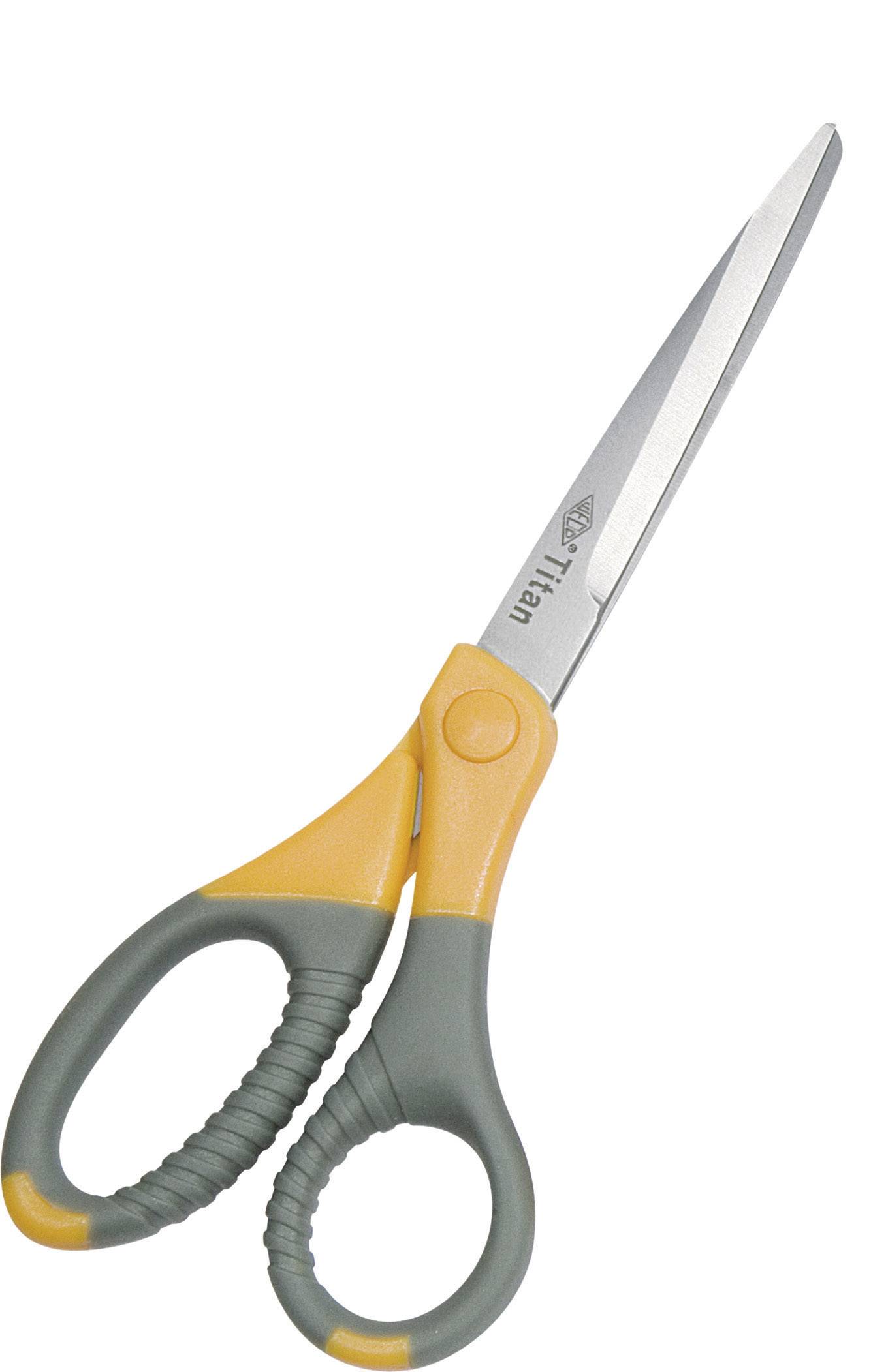 WEDO Schaar van roestvrij staal met titaniumcoating, 17,7 cm (7 inch), grijs/geel-0