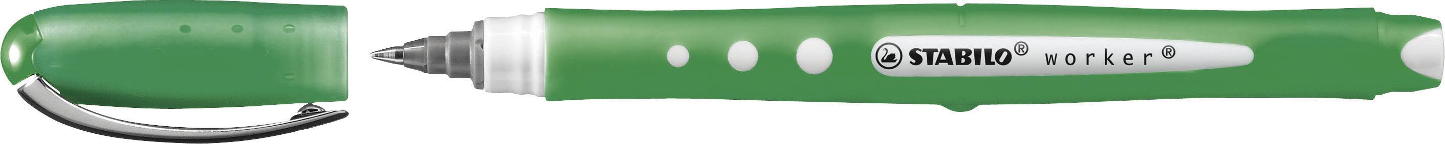 Stabilo 4006381415606 Stabilo - worker+ colorful, Rollerball 0.5 mm, groen, per stuk-0