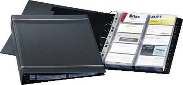 Duurzame Visifix f400 visitekaartjesringband, antraciet