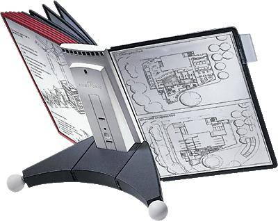 DURABLE SherpaTable displaypaneelsysteem, 10 displaypanelen, zwart/rood-0