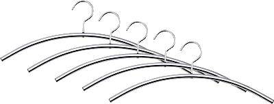 Kerkmann Stalen Kledinghangers Aluminium Zilver 10 mm Dikte 460 mm Lengte - 5 Stuks (6219)-0