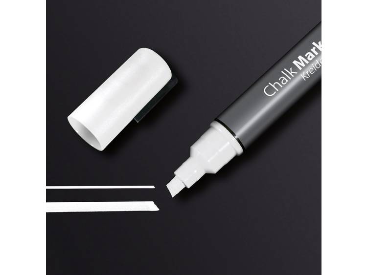 Krijtmarker Sigel whiteboard fluor wit 1-5mm