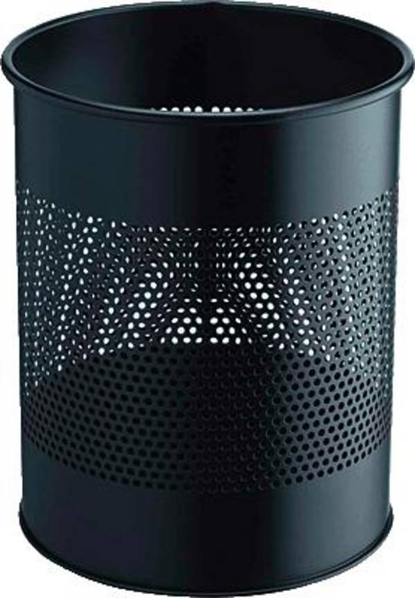 Durable  3310-01 Prullenbak  15 l (Ø x h) 260 mm x 315 mm Metaal Zwart 1 stuk(s)