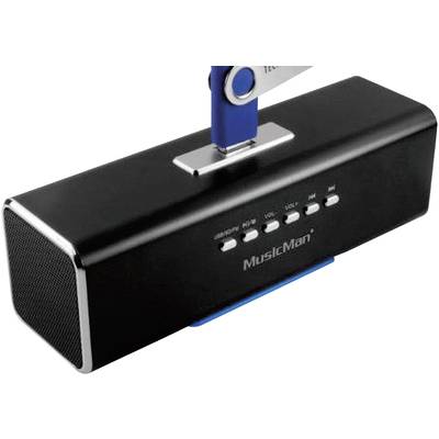 Technaxx MusicMan MA Lautsprecher  Mini-luidspreker AUX, FM radio, USB, SD Zwart