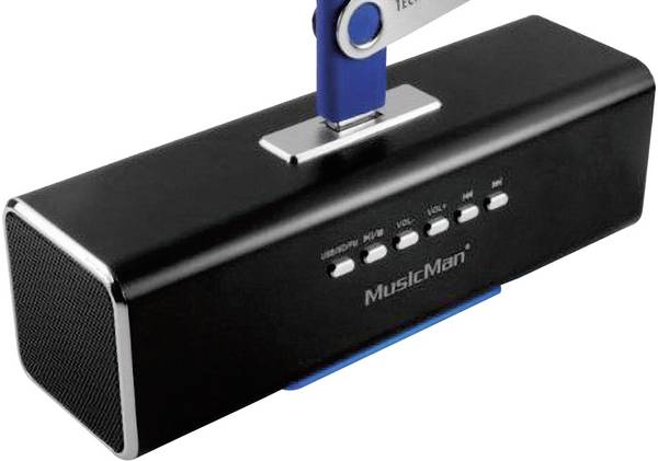 Technaxx MusicMan MA Lautsprecher  Mini-luidspreker AUX, FM radio, USB, SD Zwart